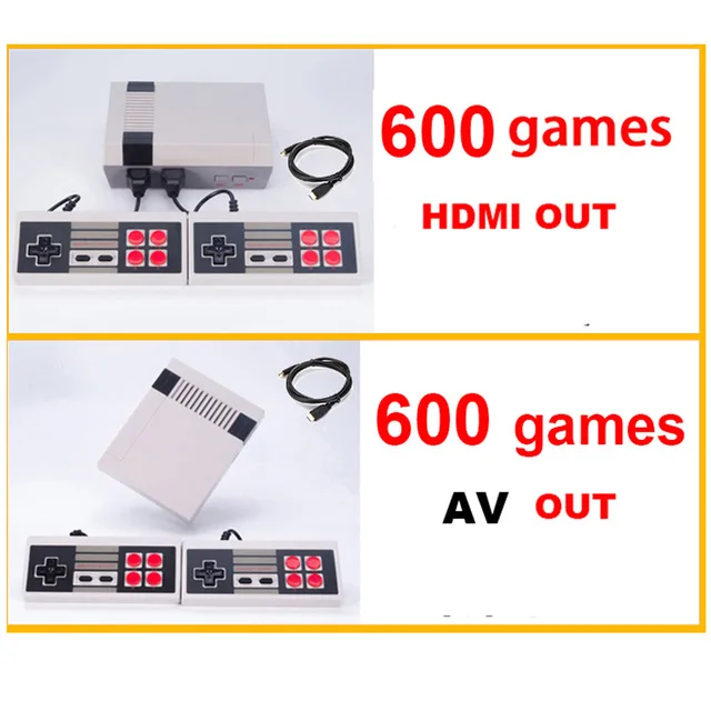 

BEESCLOVER HDMI /AV out Support PAL/NTSC Mini Console Video built-in 600 Games TV Handheld Game Player Video Game Console r29