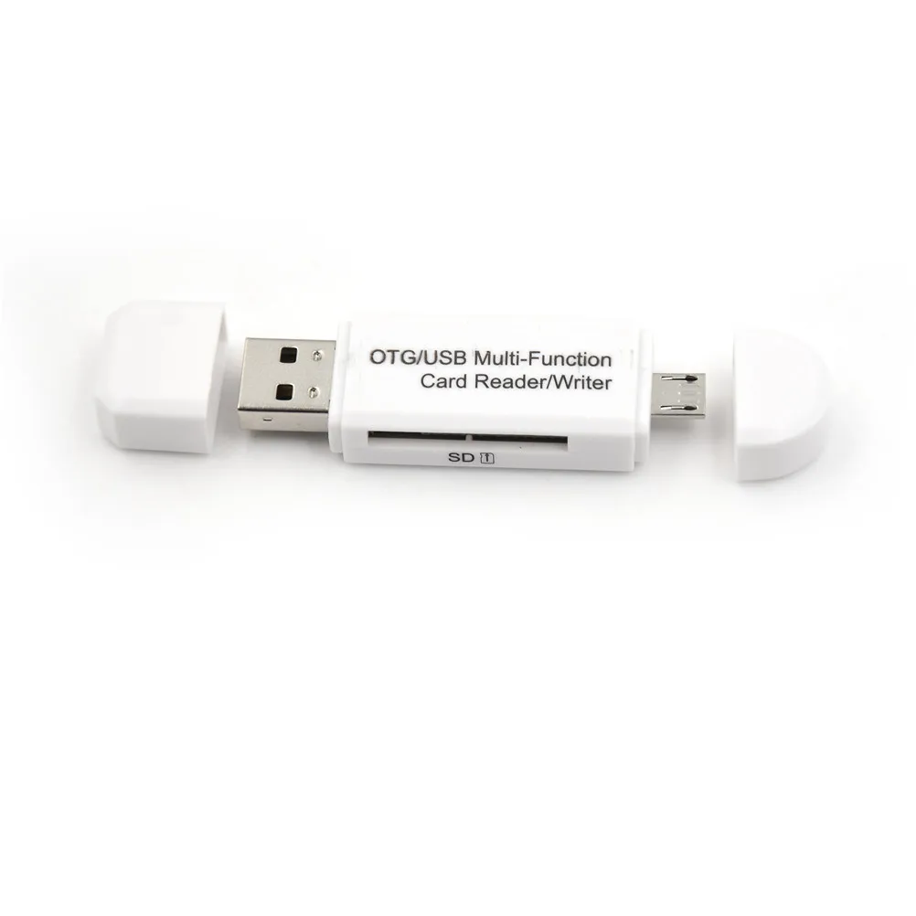 2 в 1 USB OTG картридер Флешка высокоскоростной USB2.0 Универсальный OTG TF/SD карты для телефона Android компьютер удлинитель-переходник