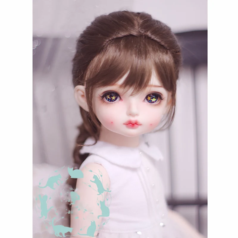 Bybrana BJD baby с париком 1/3 гигантская кукла 1/4 1/6 имитация мохера молочный чай Пальма Скорпион длинные вьющиеся волосы - Цвет: 3