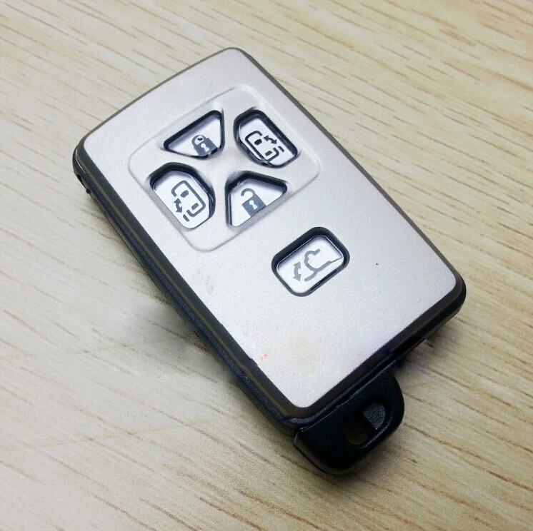 

5 Buttons Replacement Smart Remote Key Shell For Toyota Previa Alphard Prius Key Card FOB Case