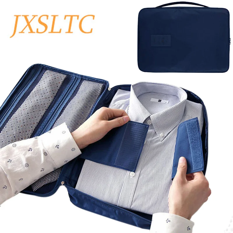 JXSLTC Men's Nylon Luggage Travel Bags For Shirt Lightweight Packing