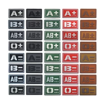 

10pcs/lot 3D PVC glue patches Loops and hook apos patches The mini luminous magic chapter Blood type patches cloth bag patch