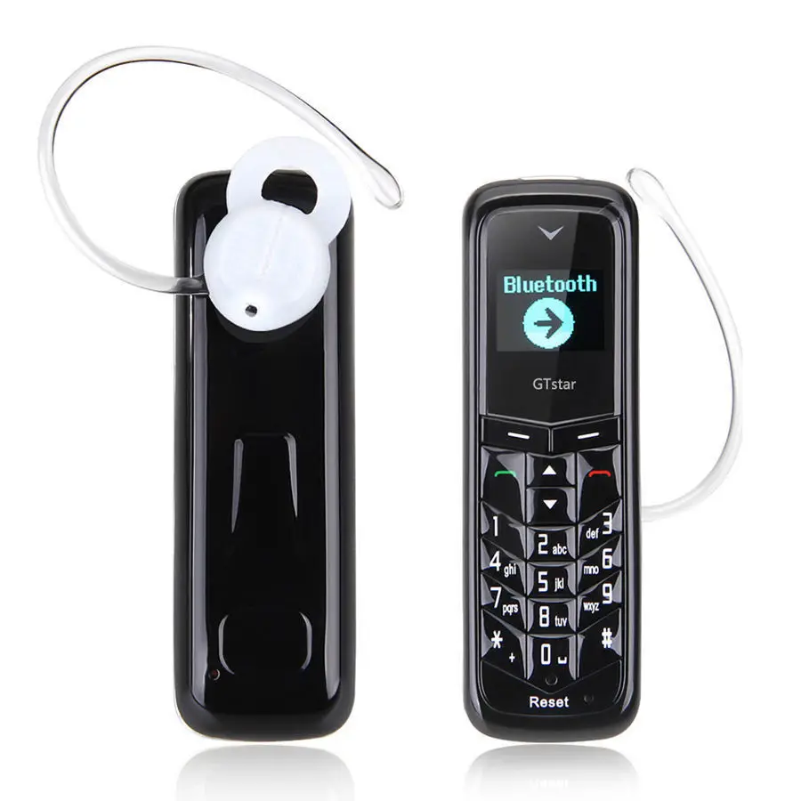 L8STAR BM50 мини телефон Bluetooth беспроводные наушники микрофон мини супер маленький звонилка телефон GSM мобильный телефон с mp3-плеером - Цвет: Black color