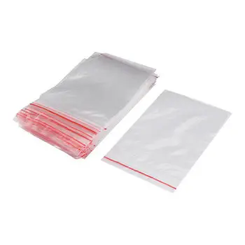 

100 Pcs 5" x 7" Clear 2Mil Poly Plastic Reclosable Zip Lock Zipper Bag
