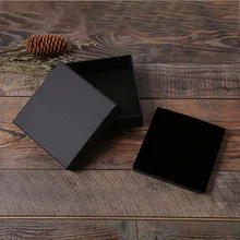 Toptan 12 adet/grup Siyah Kraft Kağıt Mücevher Kutusu Bilezik Bilezik Kolye Yüzük Kutusu noel hediyesi Mücevher Kutusu Dropshipping