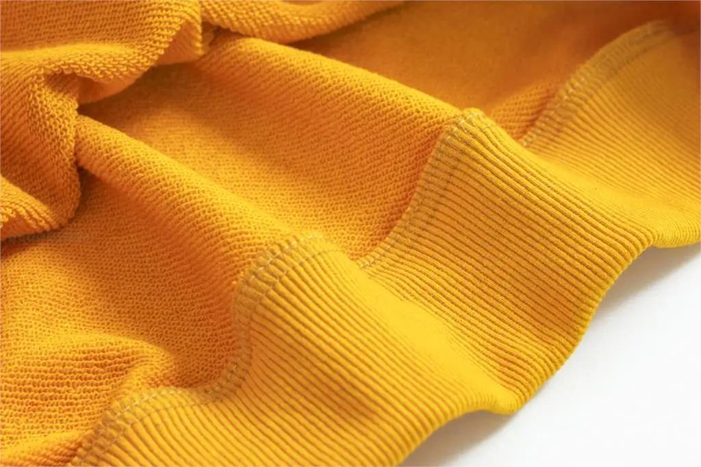 New Design Spring Women Cotton Pullover Sweatshirts Long Sleeve Tong Qu Printed Ladies Loose Hoodies Jumper Tops Yellow Chic