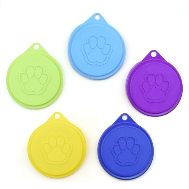 

1 PC Dog Storage Food Can Tin Cover Lid Pet Cat Puppy Food Can Lid Reusable Pet Supplies Random Color