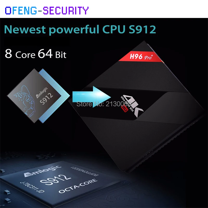  H96 PRO Plus Android 7.1 with 2g 16g TV Box Amlogic S912 Octa Core 2.4GHz with keyboard