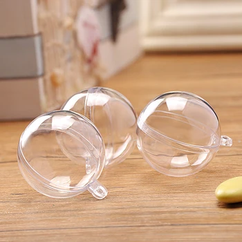 

1 Pc Acrylic Ball Clear Plastic Ball for Flower Preservation Container Candy Box Transparent Hollow Sphere Hanging Decor P0.2