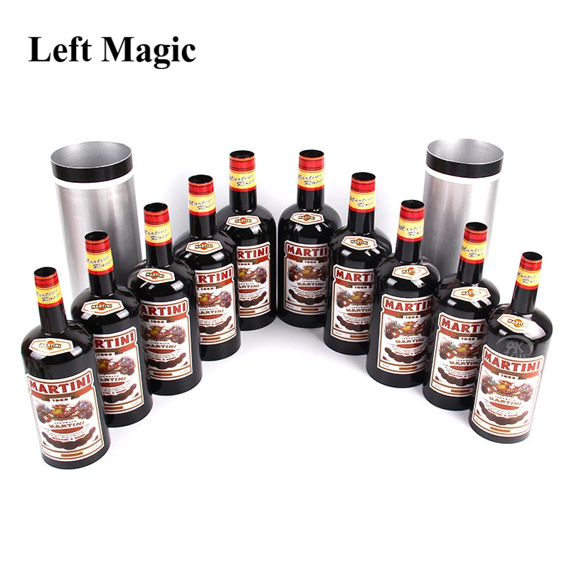 

Multiplying Bottles 10 Bottles Black ( Poured Liquid) Magic Trick Stage Magic Props Close Up Mentalism Illusion Classic Toy