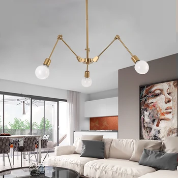 

Loft Industrial Adjustable Spider Pendant Light Retro Creative personality Nordic Iron Satellite Lamps