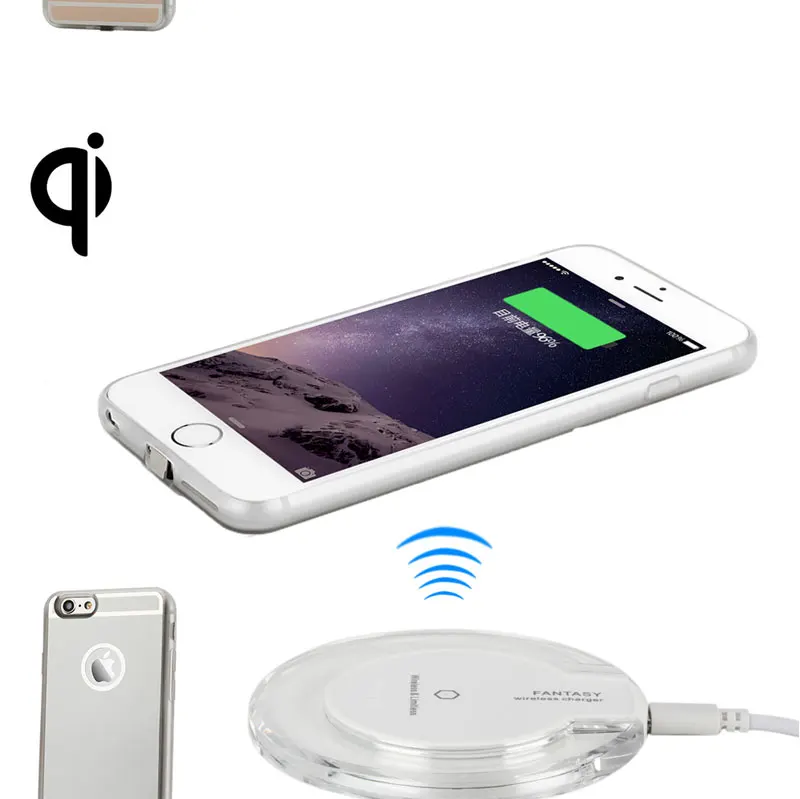 Antye Qi комплект беспроводного зарядного устройства для iPhone 6 6 S/6 Plus 6S Plus, включая Qi Беспроводное зарядное устройство Pad и приемник чехол