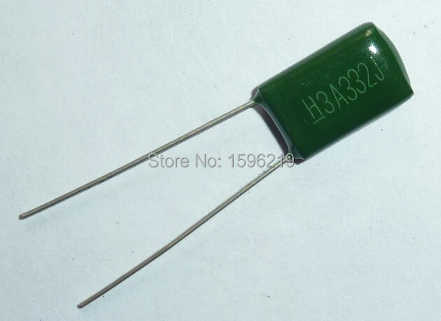 100 шт. Майларовый пленочный Конденсатор 1000 В 3A332J 3300pF 3.3nF 3A332 5% 1KV полиэфирный