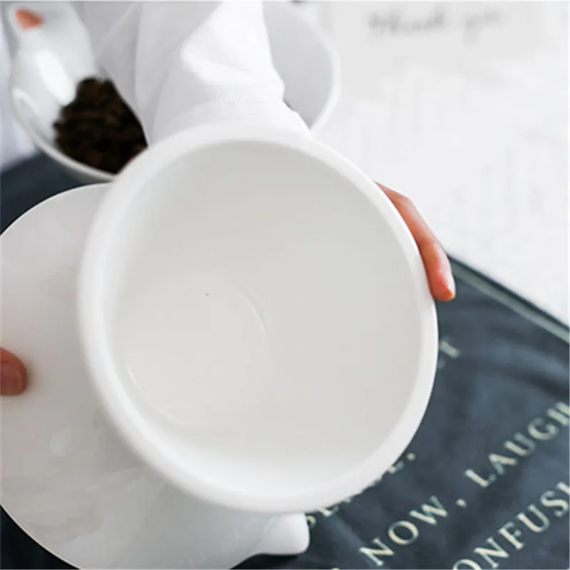 New Pet Cat Ceramics Bowl Classical Cervical Health Protective Bowl High Base Water Food Feeder for Puppy Kitten Pet Feeding