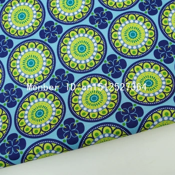 

PVC coated waterproof fabric - diskflower (blue) (WF023)