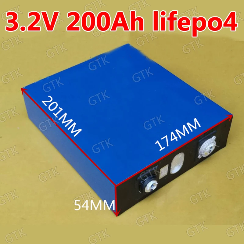 

Lifepo4 3.2V 200AH Max Current 400A For diy 12v 48v 400ah 800ah Solar Energy Storage inverter Forklift Base station Electric car