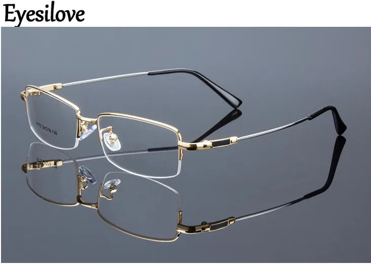 

Eyesilove super light metal Finished myopia glasses men or women Nearsighted Glasses prescription glasses degree -0.50 to -8.00