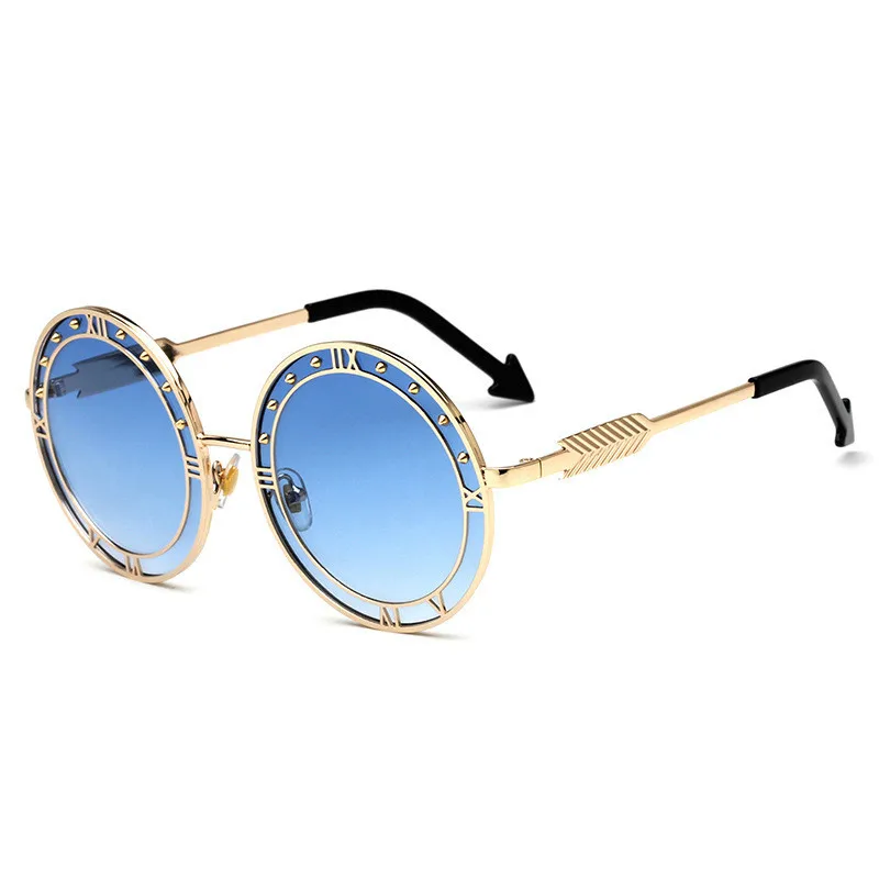 

Vintage Round Sunglasses for Women 2018 New Unique Legs Metal Frame Men Sun Glasses Circle Glasses UV400 Hiking Eyewear