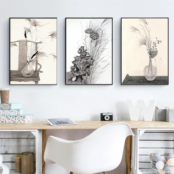 

Chinese style classic flowers poster and prints wall canvas art picture for living room decoration painting DYS37