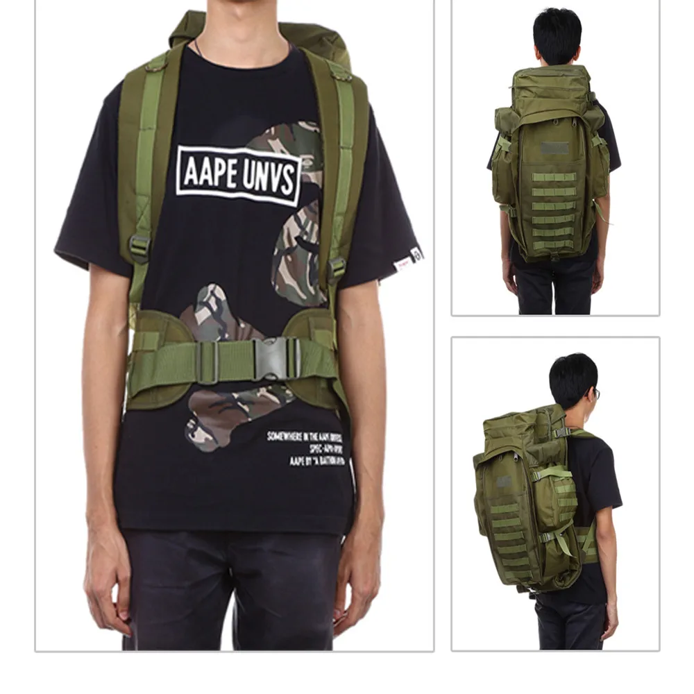 60L Outdoor Sports Bag Nylon Military Tactical Pack Backpack Rucksack for Hunting Shooting Camping Trekking Hiking Traveling New 60L Outdoor Sports Bag Nylon Military Tactical Pack Backpack Rucksack for Hunting Shooting Camping Trekking Hiking Traveling New