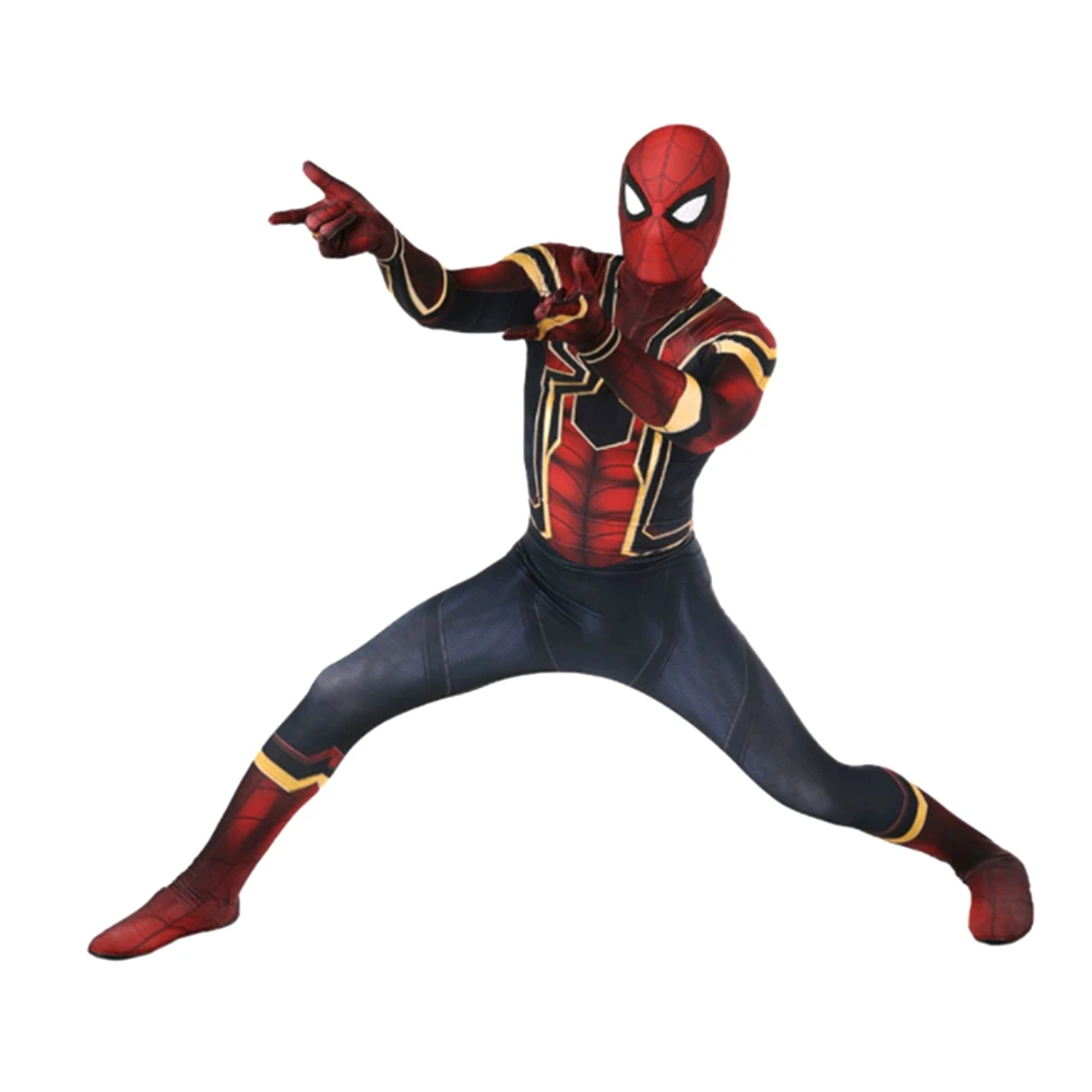Костюм паука для косплея Мститель Бесконечность война том Холланд Железный костюм паука 3D принт спандекс зентай костюм для взрослых детей