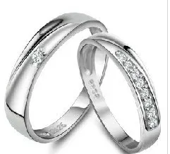 

Wholesell & Retail 925 Sterling Silver Ring For Lovers Pure Silver Finger Ring Wedding Ring Free Shipping