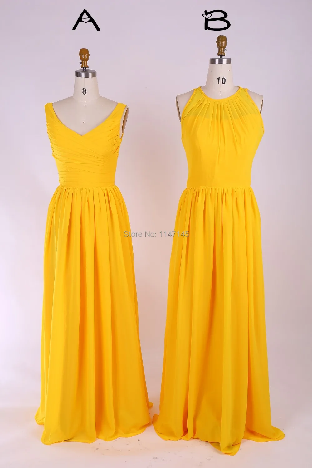Rockabilly Bridesmaid Dresses Yellow