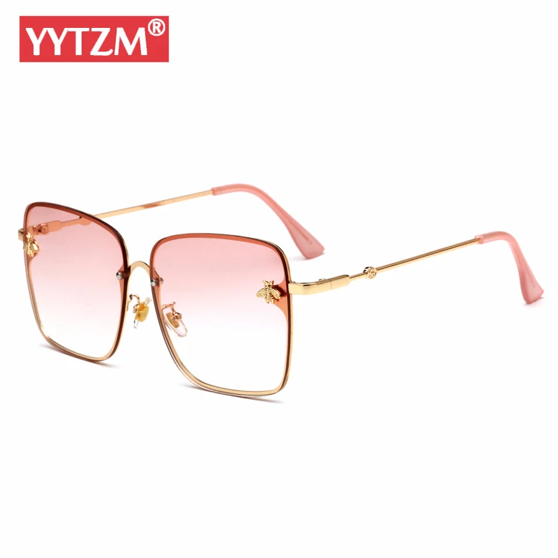 YYTZM бренд солнцезащитных очков Для женщин Gafas Личность Металл коробка