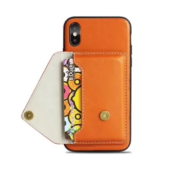 

Wallet Card Slots Leather Phone Case for iphone XS Max XS XR Card holder Genuine leather Back cover for iphone 7 8 plus X Funda