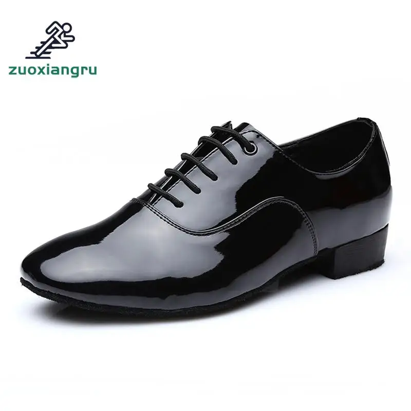 

Large Size 38-45 Dance Shoes Men Leather Gym Shoe Modern Ballroom Low Heel Tango Latin Dancing Shoes Jazz Dance Practice Sneaker