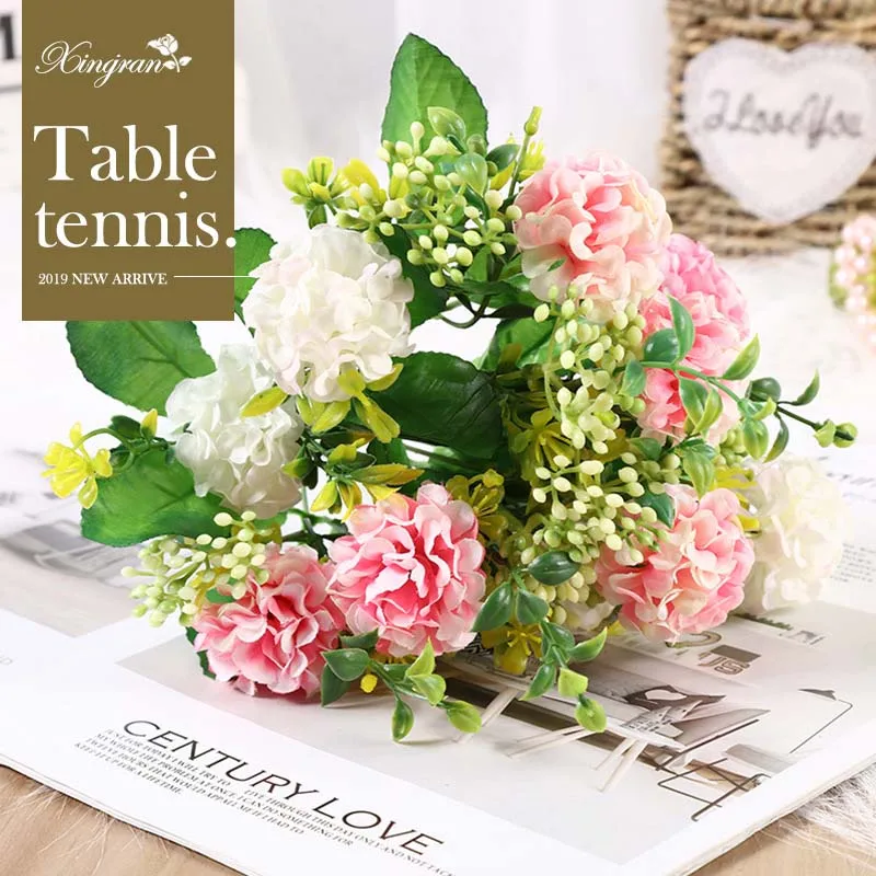 

5Pcs Handcraft Artificial Flowers chrysanthemum bouquet For Wedding Party Decoration Home Decoration DIY Wreath Gift Box