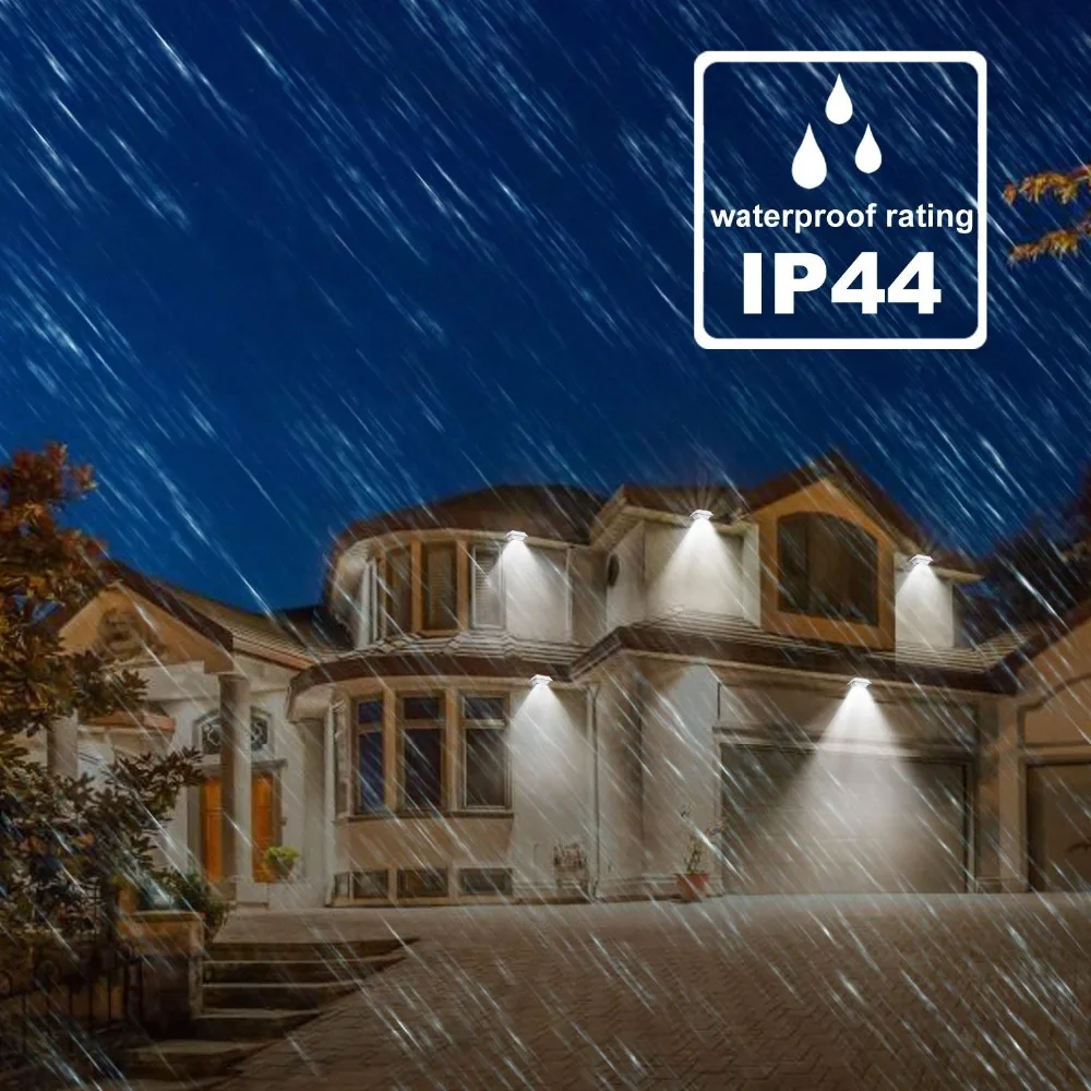 KHLITEC-Solar-Gutter- Lights-12-LED-Solar-Powered-Waterproof-Security-Lamp-6000K-White-for-Outdoor-Garden-Fence-Outside-Garage-Door(5)