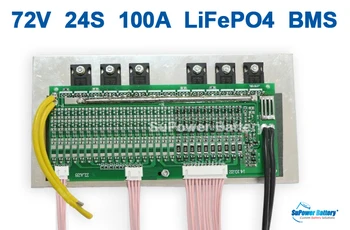 

SuPower 24S 3.2Vx24 72V 76V 87.6V 100A LiFePo4 LFP LiFe Battery BMS Management System Balance PCB Chip Protection Circuit Board