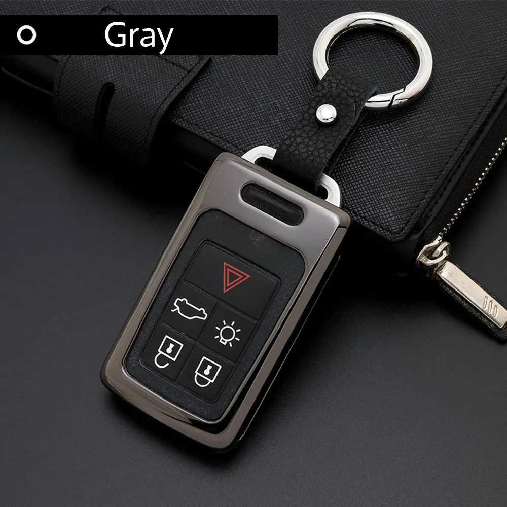 Volvo V50 S40 C70 C30 keyless Leather Case in Black Color