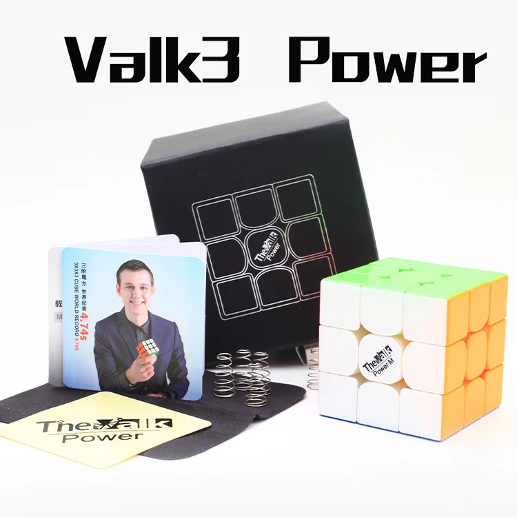 Qi Mofangge Valk3 серия Valk3 мощность 3X3X3 магнитный мини волшебный скоростной куб позиция головоломка для WCA волшебный куб на магнитах - Цвет: Valk3 power Colorful