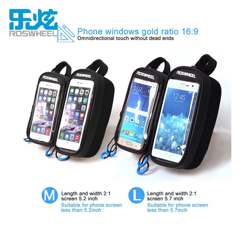 Discount ROSWHEEL bicycle bag front frame top tube bag cycling bags accessories waterproof anti skid BOTTOM UPPER TUBE BAG 1