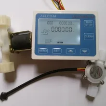 G1/" расход воды Управление ЖК-дисплей Дисплей+ потока Сенсор метр+ электромагнитный манометр для клапана
