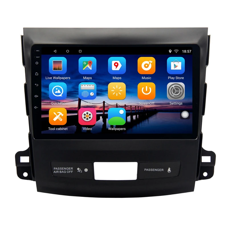 Cheap 9" 2+32G 2.5D IPS Android 8.1 Car DVD Multimedia Player GPS for Mitsubishi Outlander 2006-2012 / Peugeot 4007 radio navigation 3