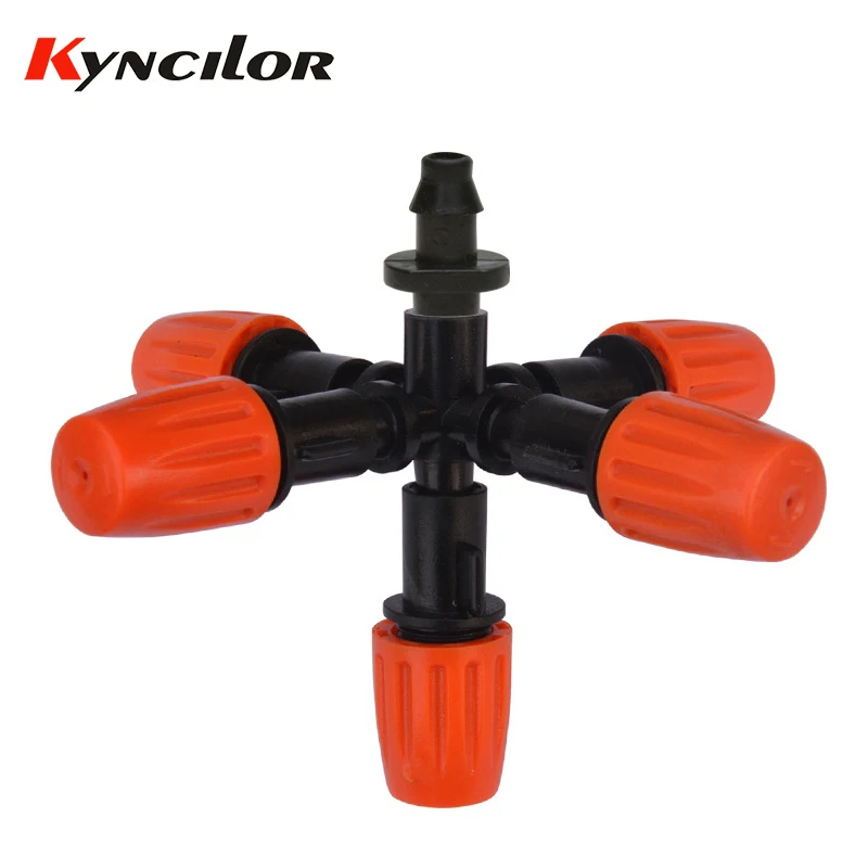 5 Pcs 5 head Micro Irrigation System Fog Mist Cooling Nozzle Garden