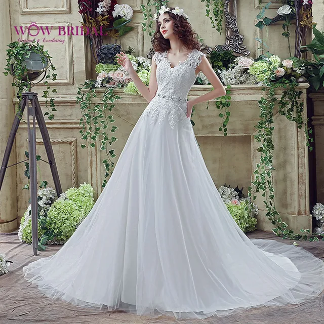Vintage Lace Wedding Dresses with Teal
