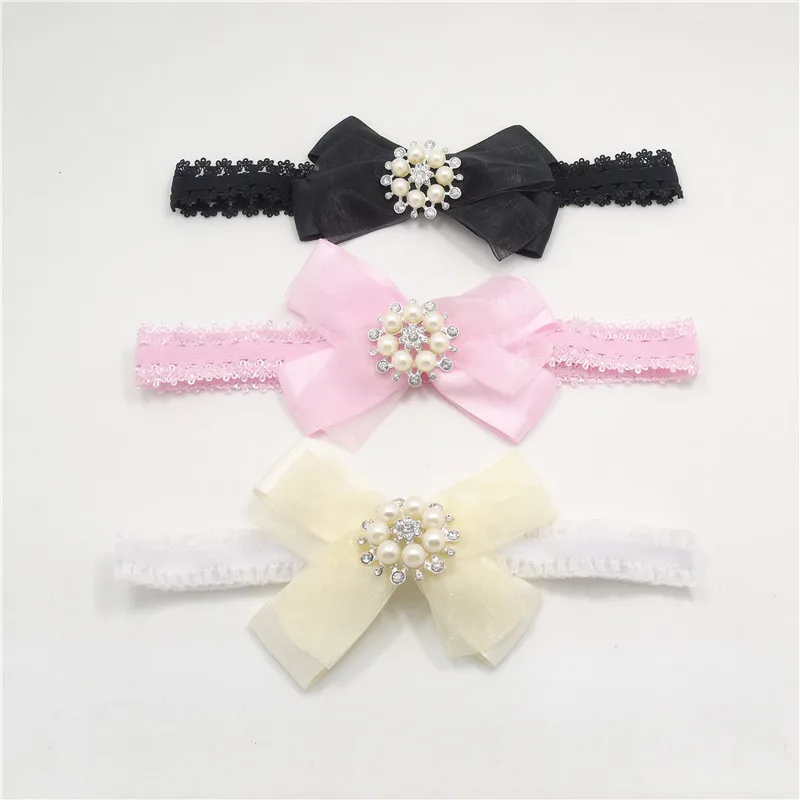 Buy 10pcs/lot Light Pink Bow Knot Lace Elastic