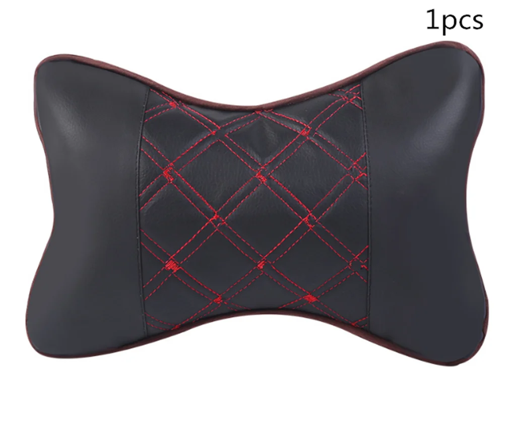 Автомобильная подушка безопасности подголовник автомобиля дышащие сиденья подголовник подушка для Toyota VIOS LAND CRUISER PRADO COASTER highlander - Название цвета: kz-Black-1pcs