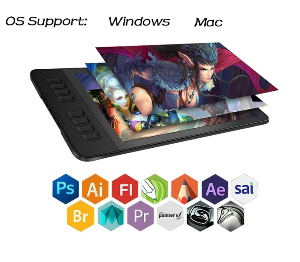 Günstige GAOMON PD1560 15,6 zoll IPS HD Kunst Malerei Grafik tablet mit Screen 8192 Ebenen Druck Stift Tablet Display für Zeichnung handschuh