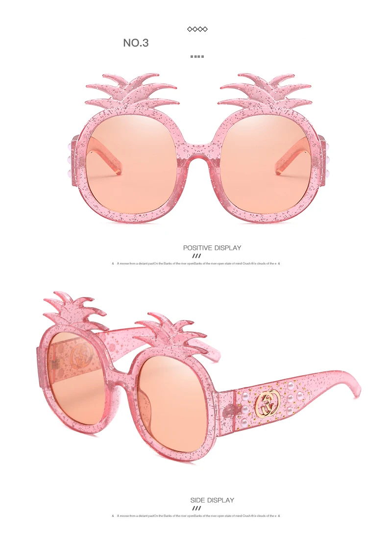 LEIDISEN Горячая рамка ананаса жемчужные заклепки солнцезащитные очки фирменный дизайн ретро солнцезащитные очки для женщин Большая оправа очки UV400