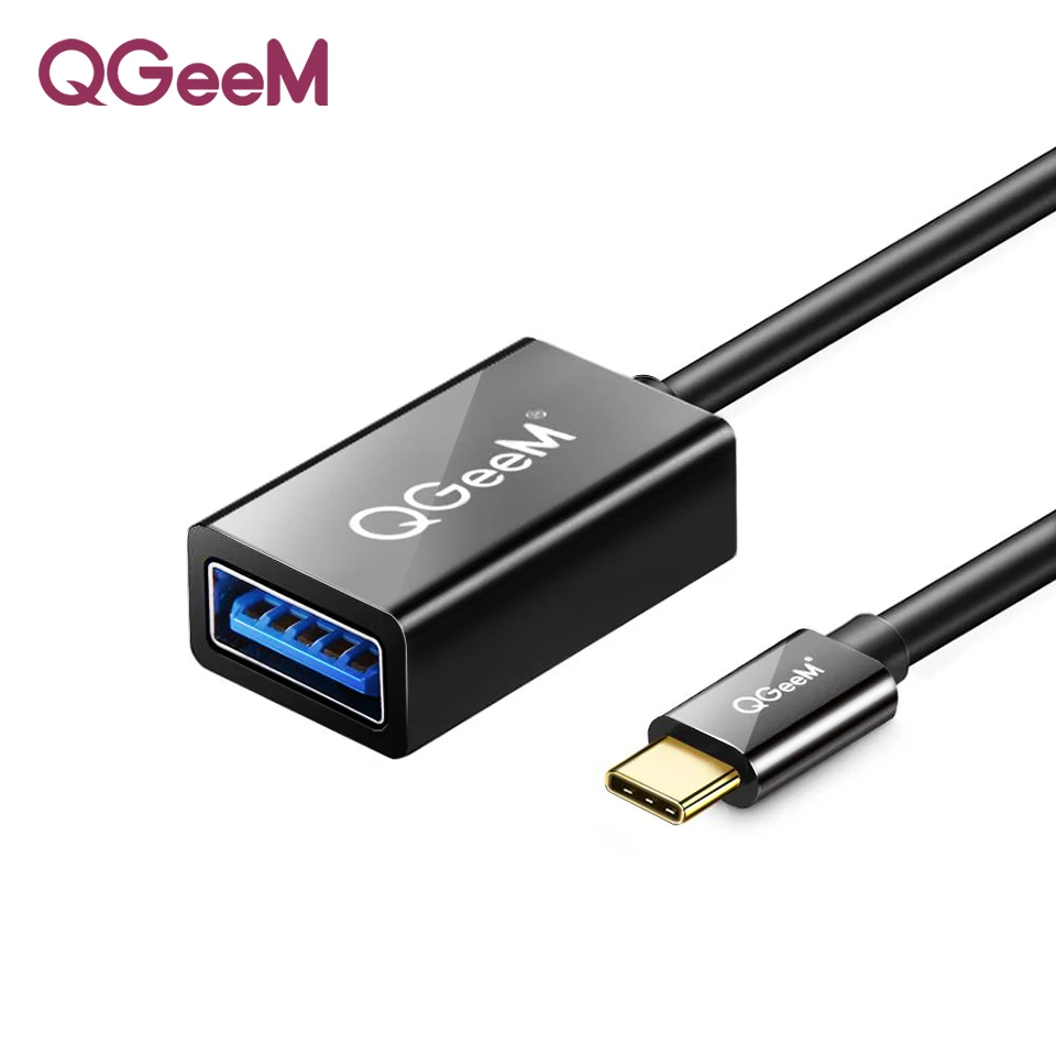 

QGeeM USB C OTG Cable Adapter USB 3.0 USB 2.0 OTG type c OTG for samsung galaxy s8 s9 HUAWEI P10 P20 mate 20 pro Macbook USB OTG