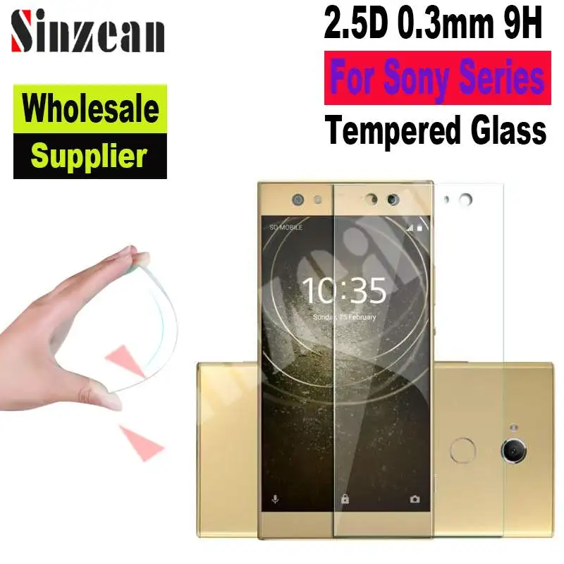 Sinzean 50pcs For Sony XZ4/XZ3/XA1 Ultra/XA2 Ultra/XZ Premium/XA2 Plus 2.5D Clear tempered glass screen protector Film Wholesale | Мобильные