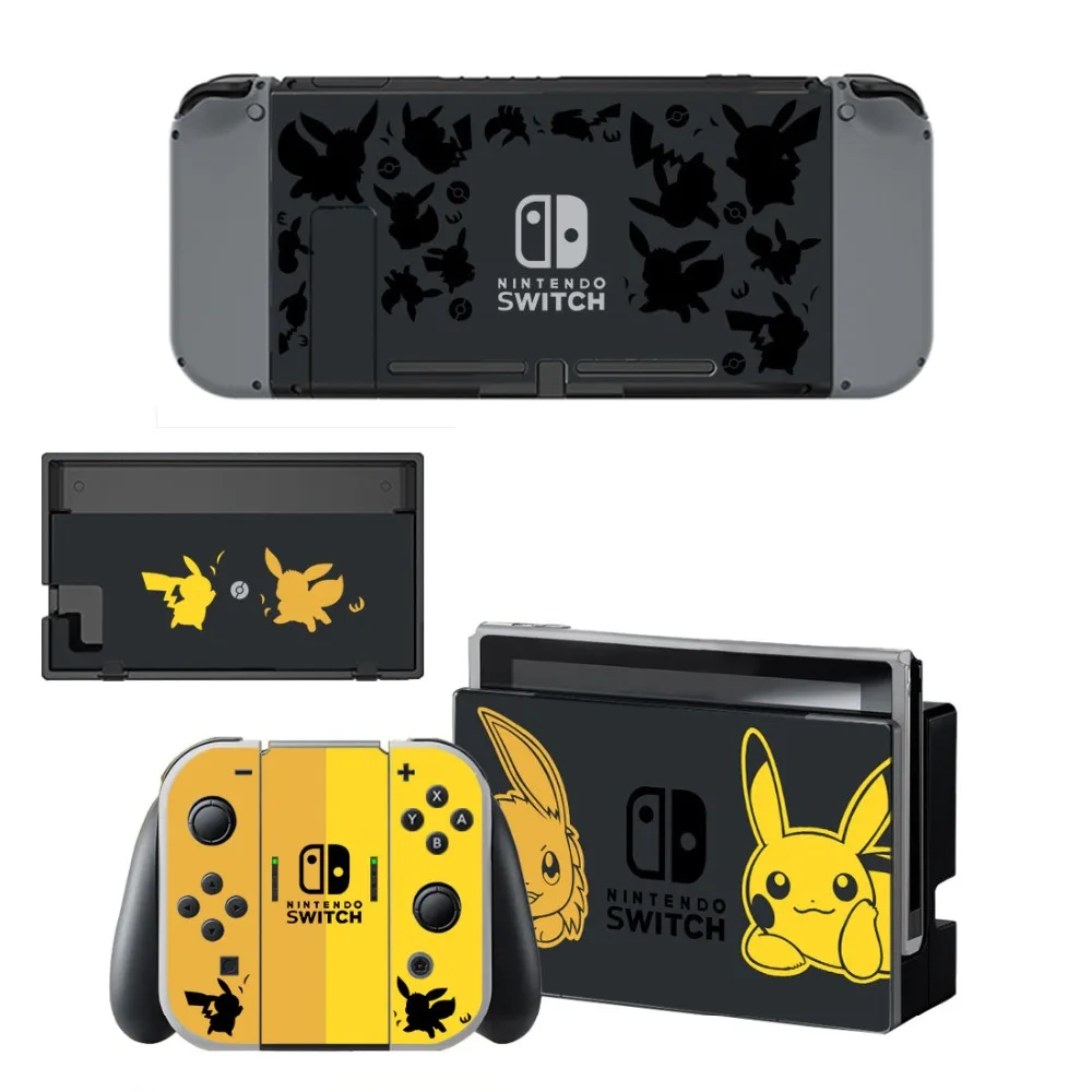 Виниловые наклейки для nintendo Switch для консоли nintendo Switch и контроллера-для Pokemon Go Pikachu