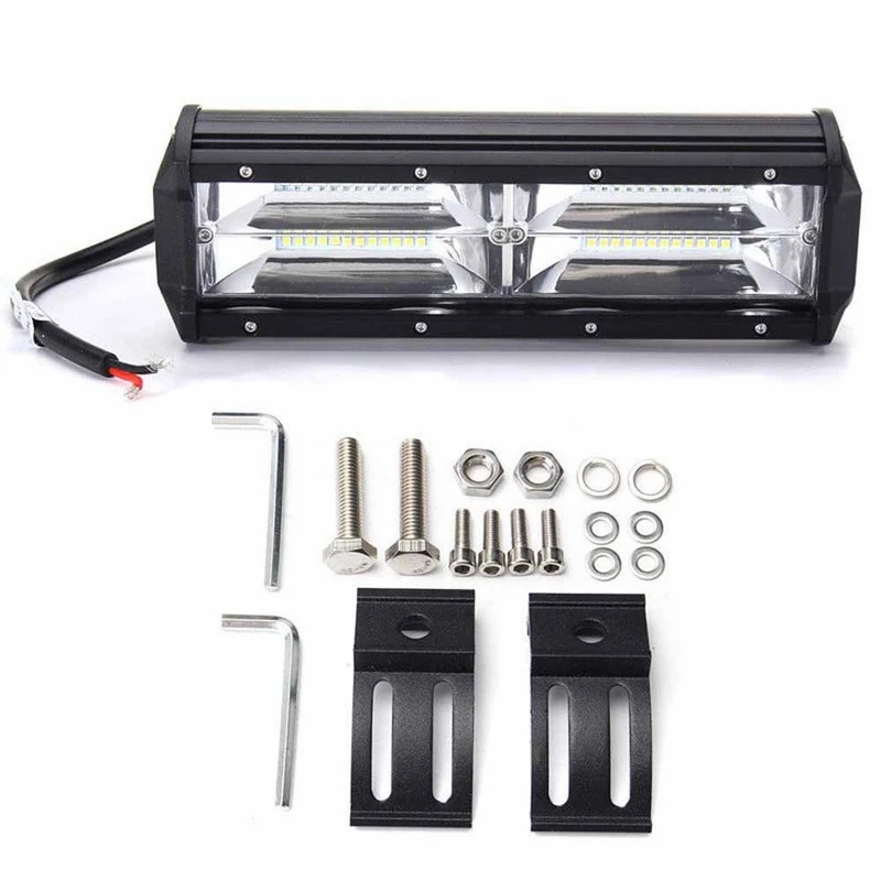 New 7inch 216W 8D Aluminum LED Work Light Bar Flood Driving Lamp SUV ATV Offroad 4WD 21600LM