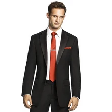 Облегающие черные костюмы на заказ с черным сатиновым отворотом, свадебные смокинги для жениха для мужчин, свадебные костюмы на заказ