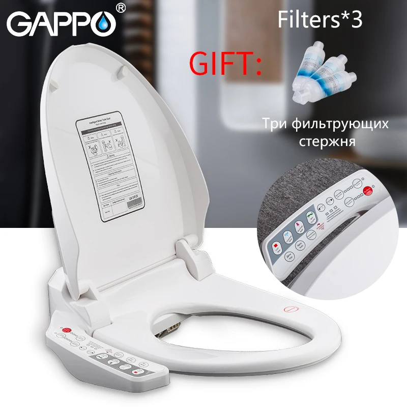 GAPPO Toilet Seats Intelligent Bidet Toilet Seats Elongated clean dry toilet cover Bidet Lid Cover Heated sits